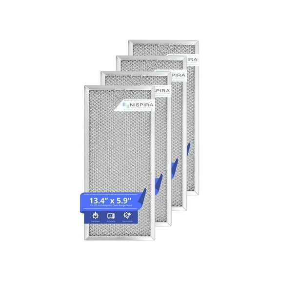 Grease Filter for GE Microwave Range Hood WB06X10596, 4 Filters