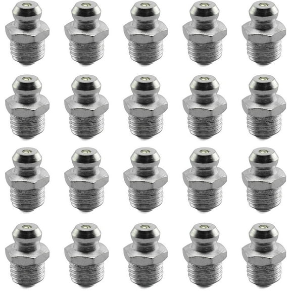 Grease Fitting 25 Pack UNF 5/16-24 Zerk Nipple Straight Zinc Plated ZP/DT 7603