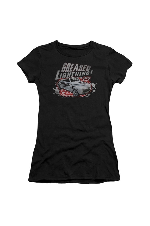 Grease Greased Lightening Junior Women's T-Shirt Sheer Black