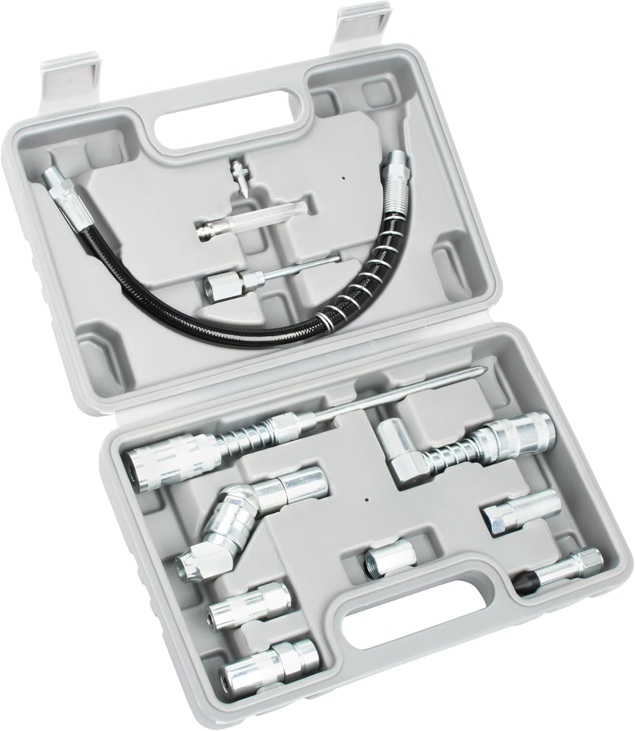 Grease Gun Accessory Kit, 12 Piece Grease Gun Coupler Set for Hard to