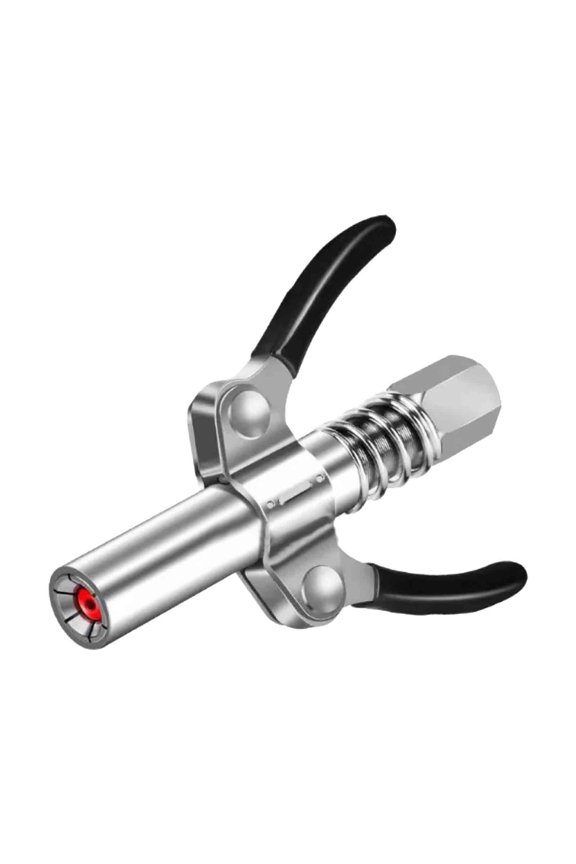 Grease Gun Coupler,Grease Gun Tip Quick Lock And Release Lube Grease Gun Fittings Grease Nozzle Coupler Dual Handle Heavy Duty,Stainless Steel Injector Nozzle