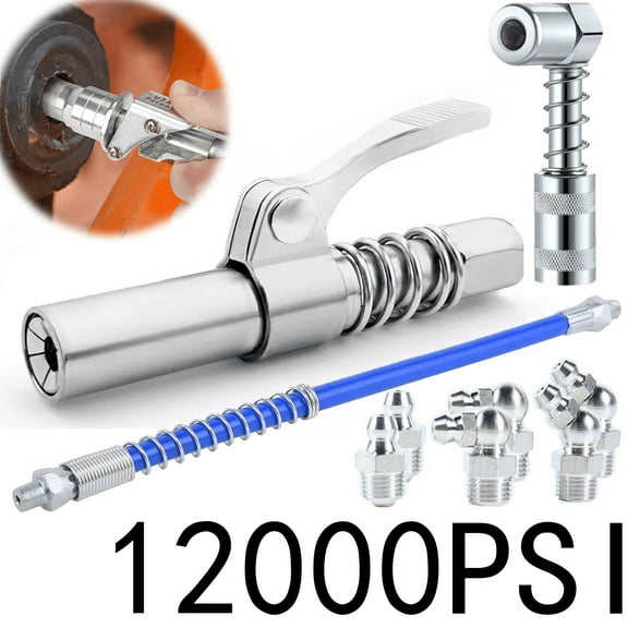 Grease Gun Tips,Grease Gun Coupler,Grease Gun,High Pressure Quick Release Grease Coupler,Lock N Lube Grease Gun Coupler,Lock And Lube Grease Gun Coupler(12,000 PSI 2.8x1.4x0.6in)from QiwagFerng
