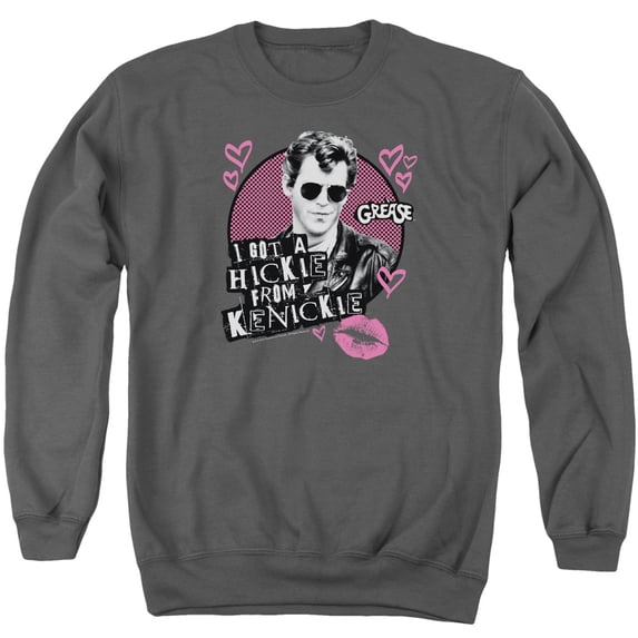 Grease Kenickie Adult Crewneck Sweatshirt Charcoal