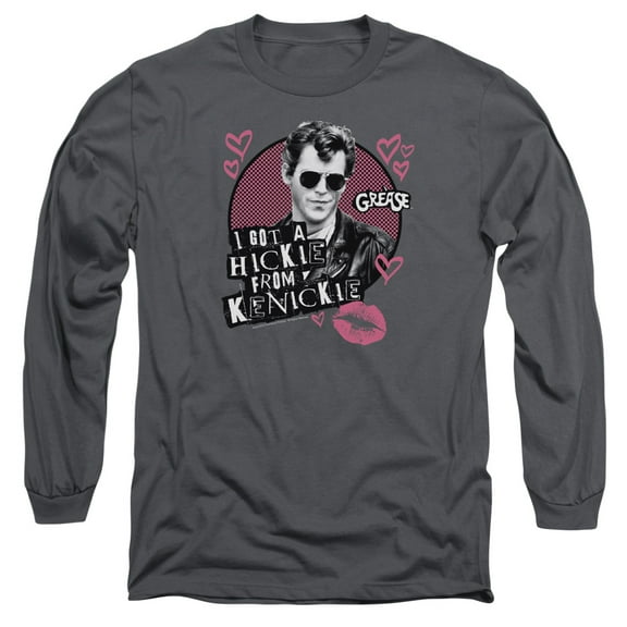 Grease Men's  Kenickie Long Sleeve Charcoal