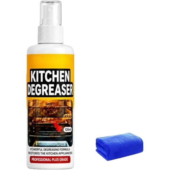 Grease Killer Spray, 2026 New Extra Strong Grease Cleaner for Grill and Oven, Kitchen Degreaser Spray for Burnt On Grease Oil Oven Hob, 120ml