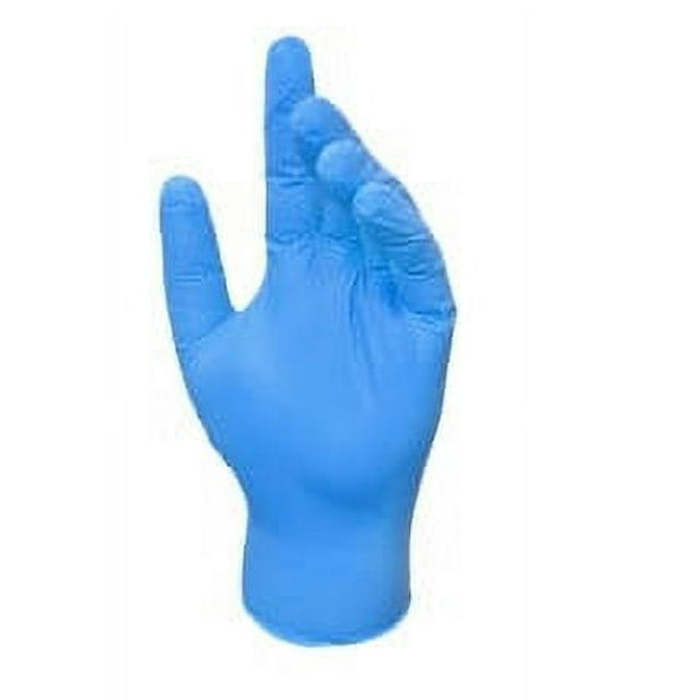 Grease Monkey 100 Count Traction Grip Nitrile Blue Glove Large