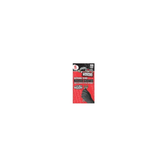Grease Monkey Disposable Gloves Black Nitrile, Large, 23890-06WM 100CT
