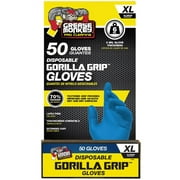 Grease Monkey Pro Cleaning, Disposable Nitrile Gloves, Blue, 50 Count, Traction Grip, Male X-Large