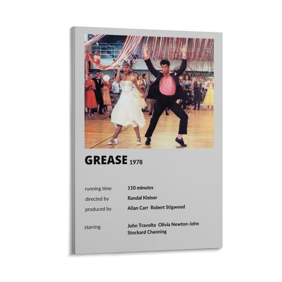 Grease Movie Poster (8) Wall Art Poster Gifts Bedroom Prints Home Decor Hanging Picture Canvas Painting Posters 20x30inch(50x75cm)