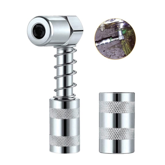 Grease Nozzle Adapter Grease Gun- Accessory 90 Degree Grease Coupler Adapter