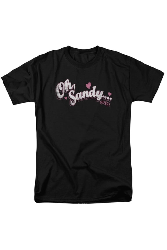 Grease - Oh Sandy - Adult Unisex Short Sleeve T-Shirt - Black
