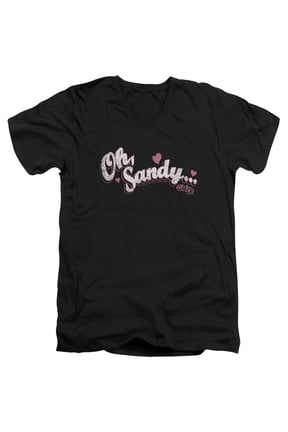 Grease - Oh Sandy - Slim Fit V Neck Shirt - Medium