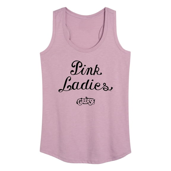 Grease - Pink Ladies - Cursive Writing - Women's Racerback Tank Top