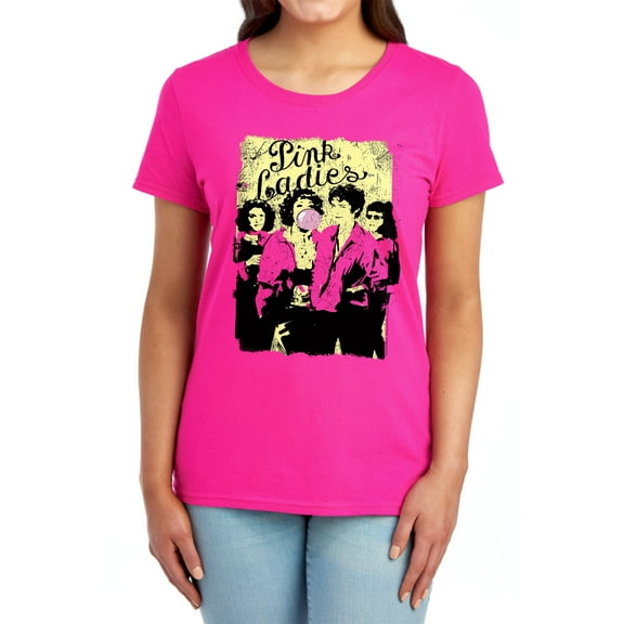 Grease Pink Ladies Women's T Shirt (X-Large) Hot Pink