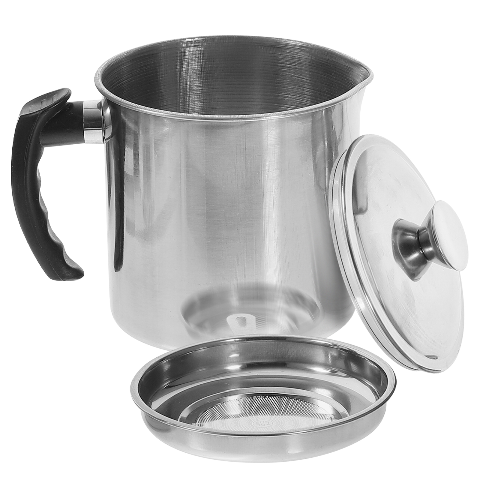Grease Pot Strainer Kitchen Tool Filtering Cooking Oil Stainless Steel Container
