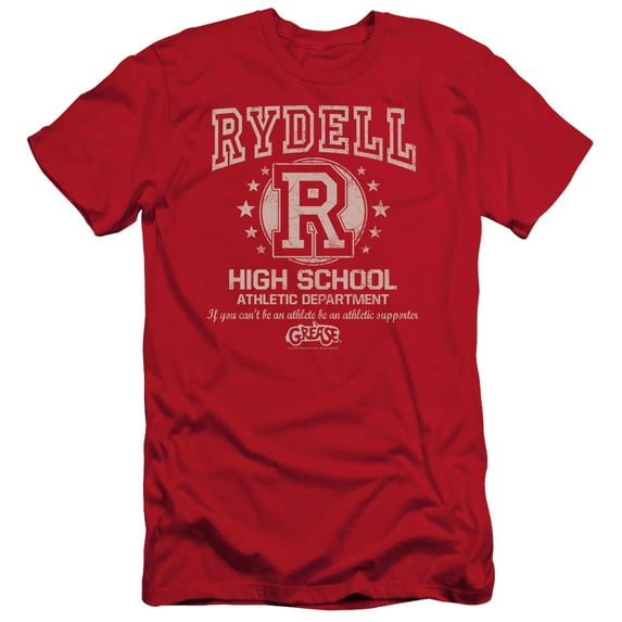 Grease Rydell High Adult 30/1 T-Shirt Red