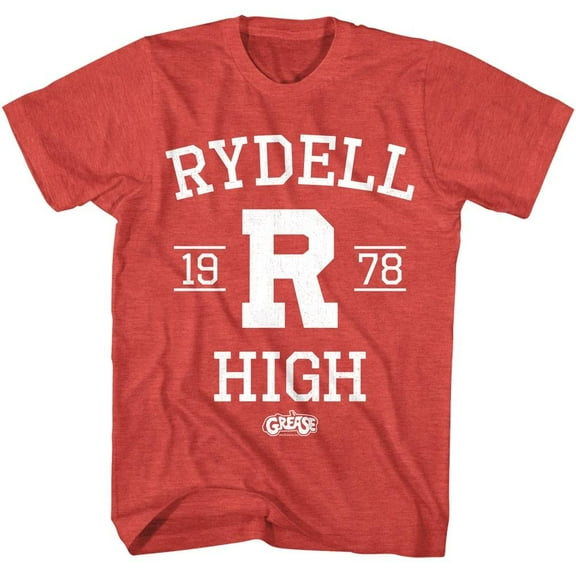 Grease Rydell High 78 Men's T Shirt (RedHeather, AdultM)