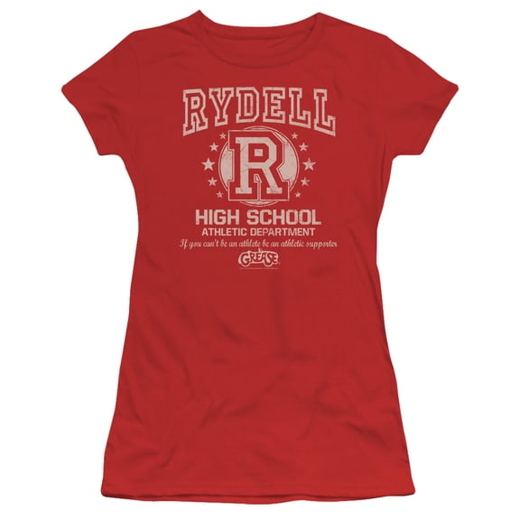 Grease - Rydell High - Juniors Teen Girls Cap Sleeve Shirt - Small