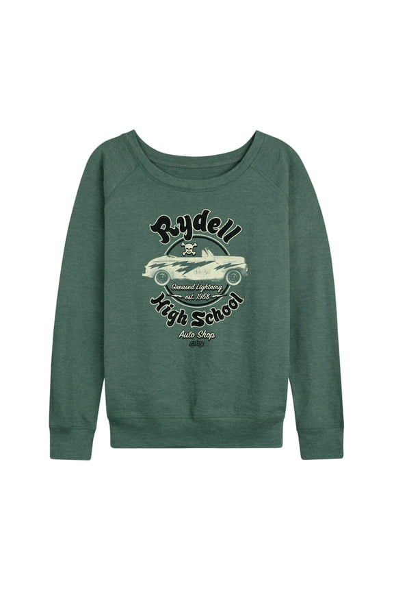 - Rydell High School Auto Shop - Est. 1958 - Women's Lightweight French Terry Long Sleeve Shirt