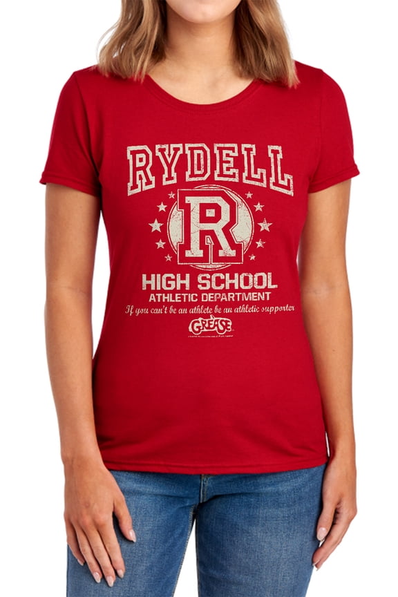 Grease Rydell High Women's T Shirt (X-Large) Red