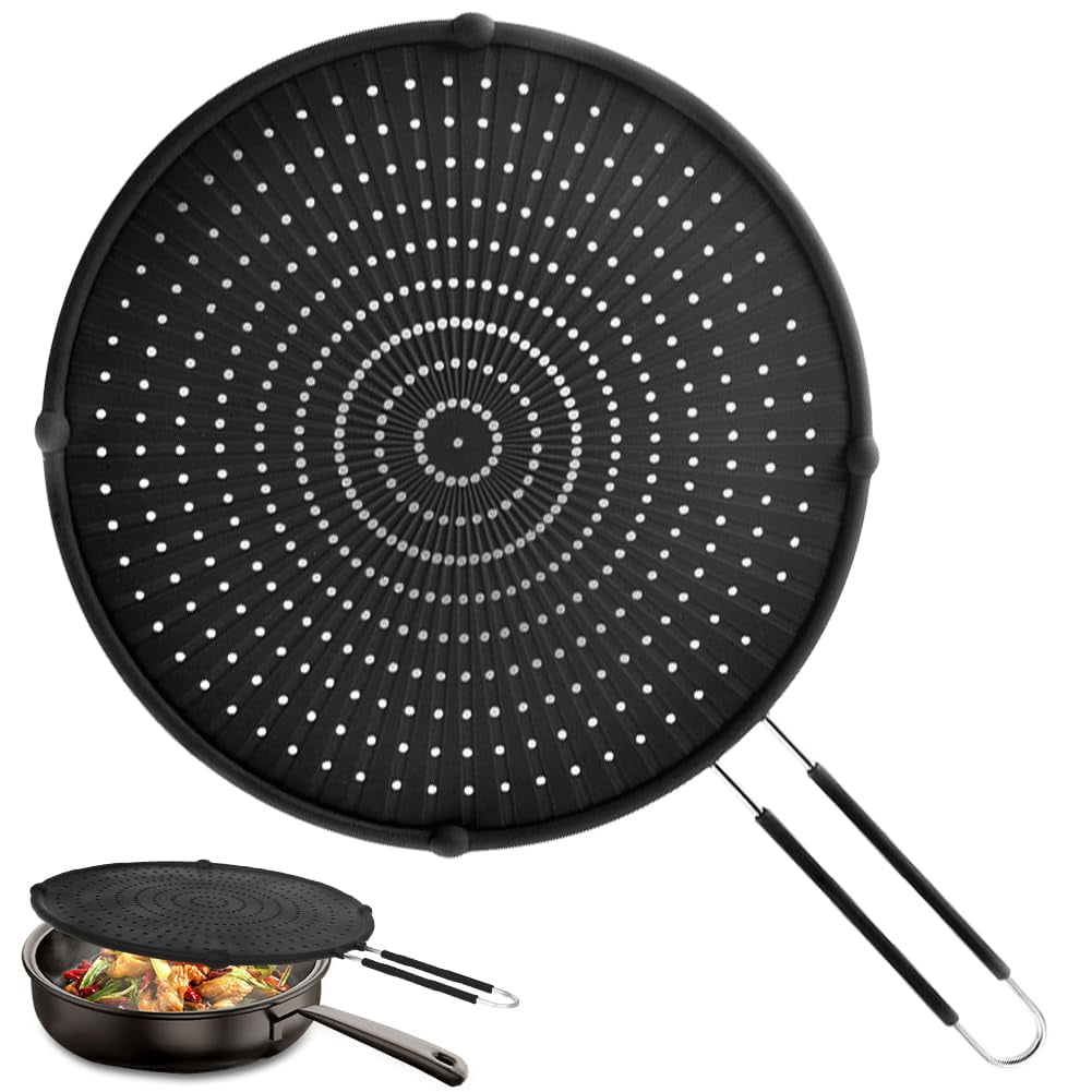 Grease Splatter Guard for Frying Pan, Large 16in Splatter Screen with ...
