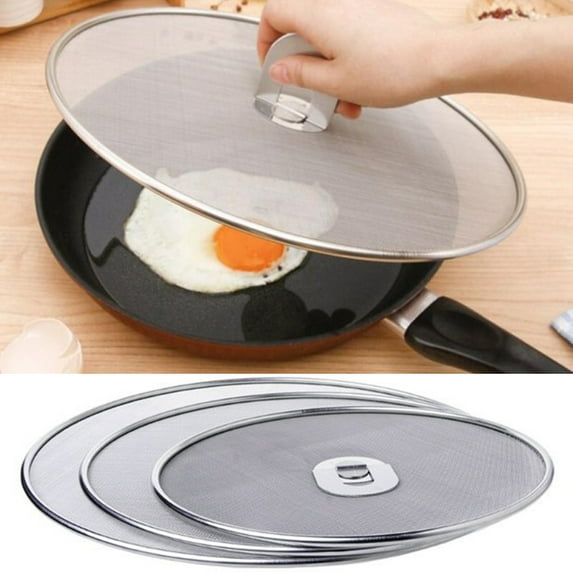 Grease Splatter Screen for Cooking - Skillet Cover Oil Shield Stainless Steel Mesh Sieve Pot Lid with Folding Handle, Filter Splash Guard for Kitchen (3 size Optional: Diameter 10,11.5,13 inch)