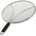 thumbnail image 1 of Grease Splatter Screen for Frying Pan 11.5 Inch - Stops 99% of Hot Oil Splash - Protects Skin from Burns - Splatter Guard for Cooking - Iron Skillet Lid Keeps Kitchen Clean Stainless Steel, 1 of 9