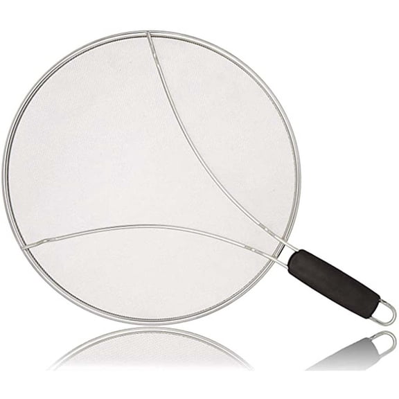 Grease Splatter Screen for Frying Pan 14 inch - Stops 99% of Hot Oil Splash Corner Sink Strainer