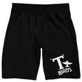 thumbnail image 1 of Grease T-Birds Logo Adult Black Sleep Pajama Shorts, 1 of 7