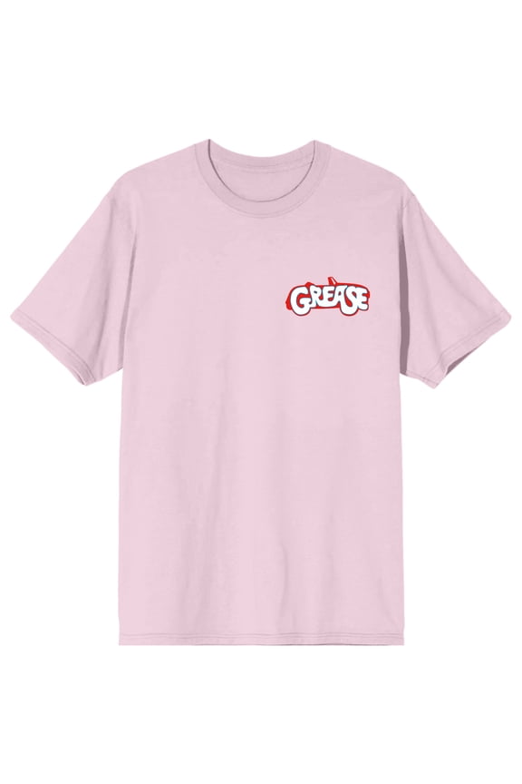 Grease Tell Me About It, Stud Women's Pink Short Sleeve Crew Neck Sleep Shirt-XL