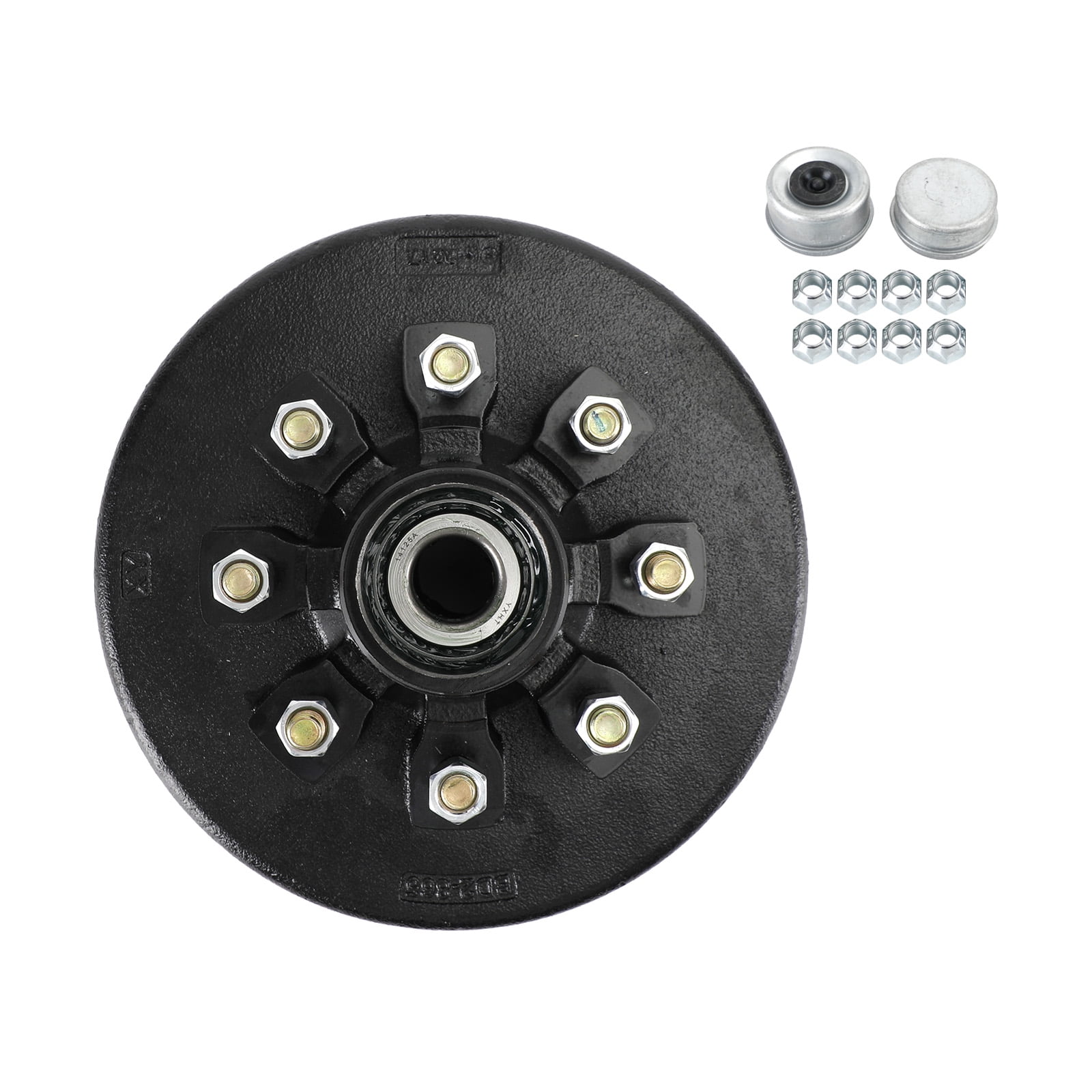 Grease Trailer Hub and Drum Assembly for 7K Axles 12"8 on 61/2Pre