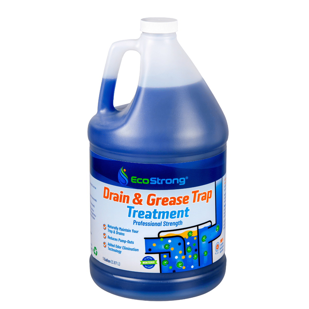 Grease Trap Treatment Liquid Reduce Grease and Odors 1 Gallon Jug