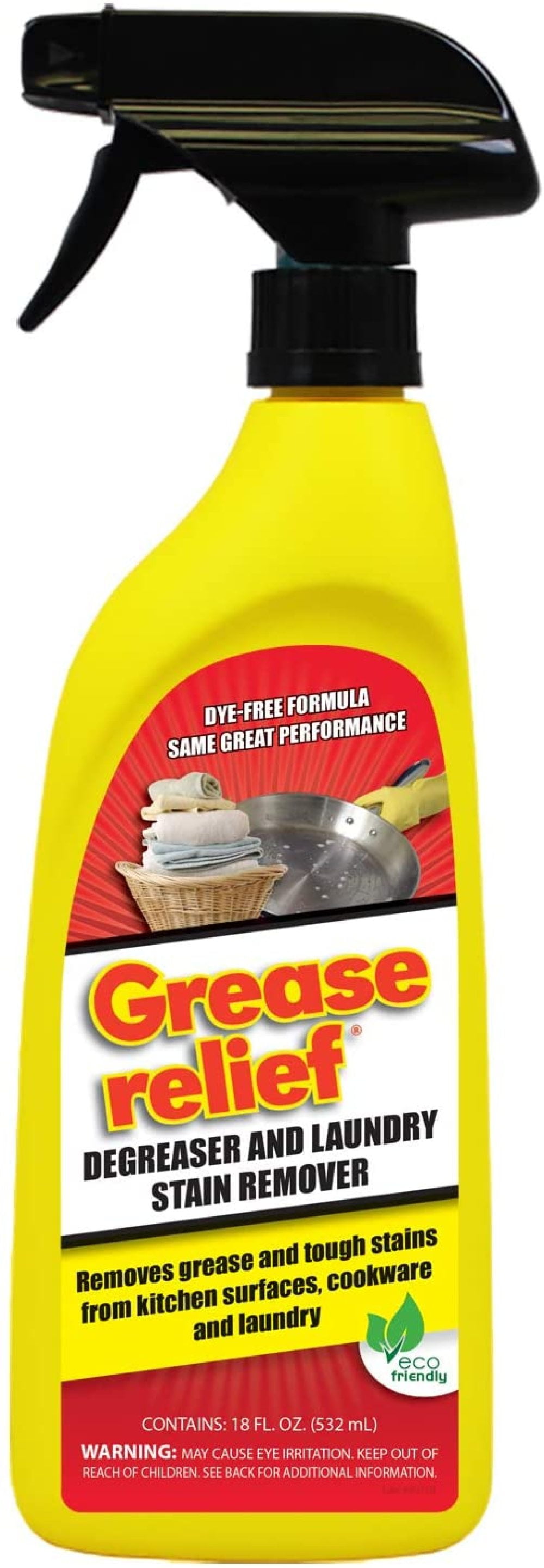 Grease relief Degreaser and Laundry Stain Remover, 18 Ounce