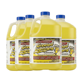 Greased Lightning Super Strength All Purpose Cleaner & Degreaser 128 fl oz (1 Gallon) Heavy Duty Degreasing Spray for Kitchen, Bathroom, Garage, NonToxic, Biodegradable 4 Pack