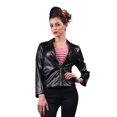 thumbnail image 1 of Women's 50s Female Greaser Member Faux Leather Jacket Costume XL 12-14, 1 of 2
