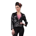 thumbnail image 1 of Women's 50s Female Greaser Member Faux Leather Jacket Costume XXL 14-16, 1 of 2
