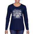 thumbnail image 1 of Greaser Outlaw Hot Rod Gambling Mechanic Pop Culture Womens Graphic Long Sleeve T-Shirt, Navy, Small, 1 of 3