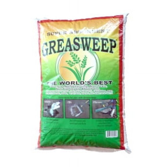 Greasweep Nature's Super Absorbent, Derived from Rice Husk-3lb Bag