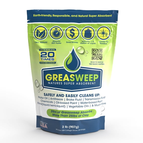 Greasweep Super Absorbent All Purpose Cleaner, 2lb Bag, 1 Pack