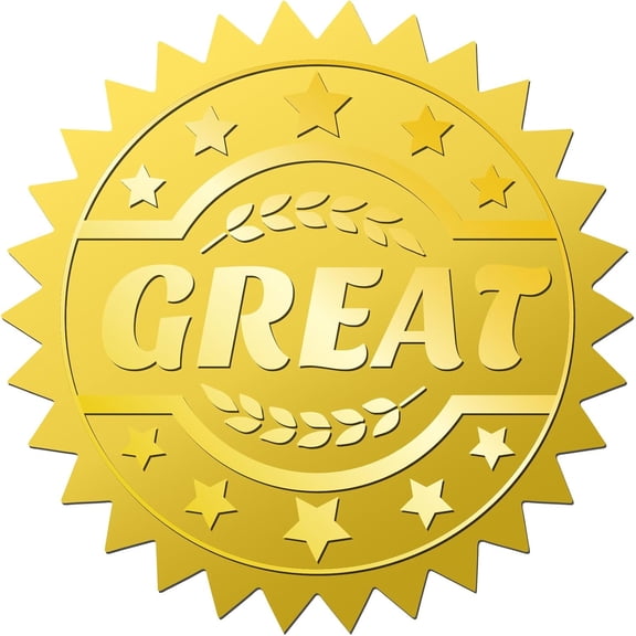 Great 408Pcs Gold Foil Embossed Stickers 2" Self Adhesive Envelopes Seals Sticker Round Labels for DIY Making