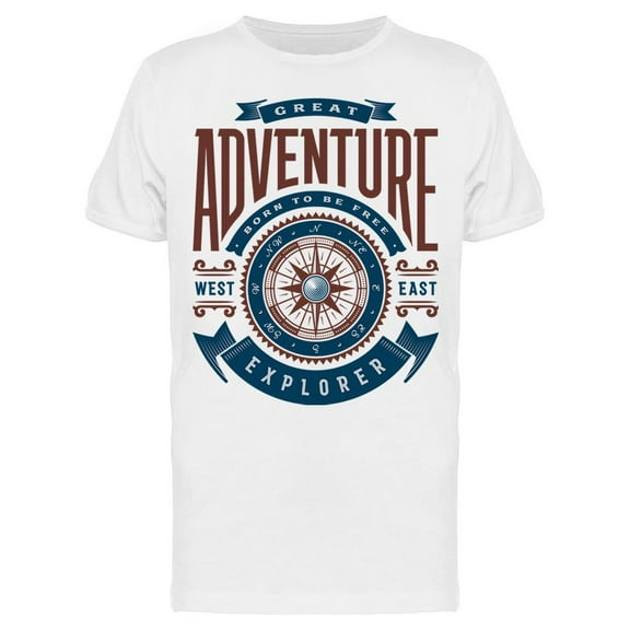 Great Adventure Explorer. T-Shirt Men -Image by Shutterstock, Male Large