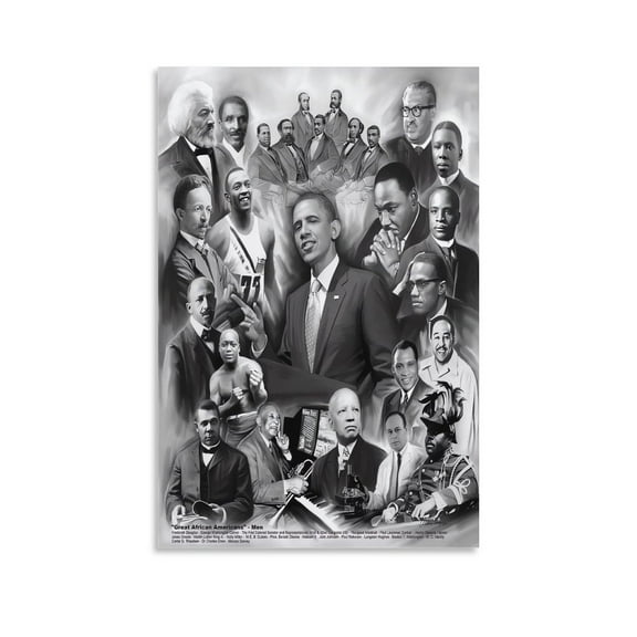 Great African Americans Men African American President Leaders Poster,Black History Month Poster Canvas Wall Art Prints for Wall Decor Room Decor Bedroom Decor Gifts