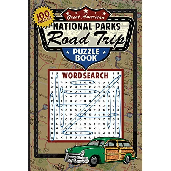 Pre-Owned National Parks Road Trip Puzzle Book (Paperback) 1945187522 9781945187520