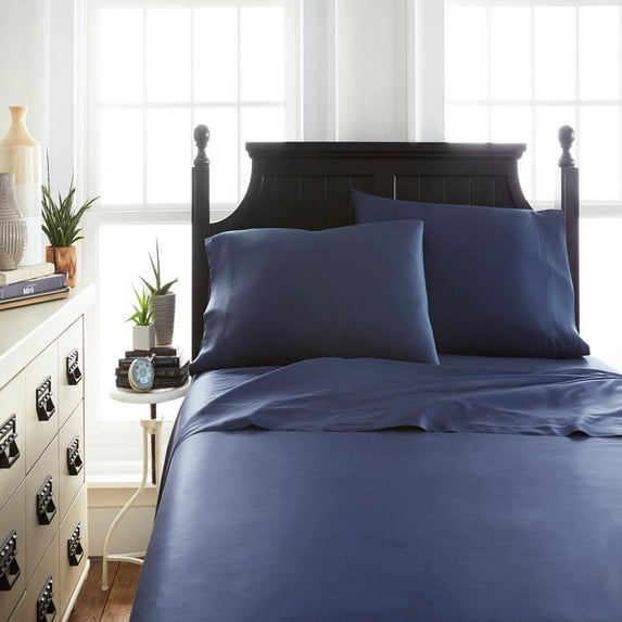 The Great American Sore Queen Size Bed Sheet Set Solid Royal Blue Hotel Luxury Bed Sheets - Extra Soft - Deep Pockets - Easy Fit - Breathable & Cooling Sheets