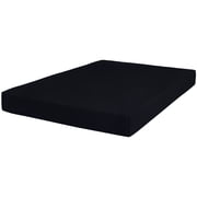 The Great American Store- 1800 Series 100% Authentic Microfiber Pack of 1 Fitted Sheet / Bottom Sheet 15 Inch Deep Pocket Solid Black, King - ALL ROUND ELASTIC FOR PERFECT FIT