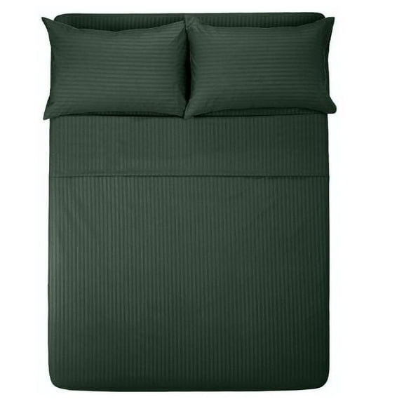 The Great American Store- 4PC (Full, Stripe Grey) 15 Inch Deep Sheet Set, 1800 Series Double Brushed Microfiber - Easy Care, Fade, Shrink and Wrinkle Resistant Bedding Sheet Set