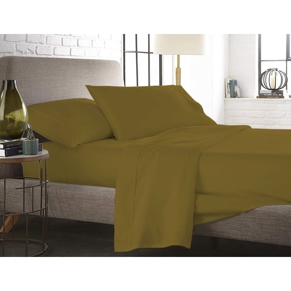 The Great American Store- 7 Inch Deep Pocket RV Camper Sheet Set 72 X 80 Solid Taupe - 1800 Series Brushed Microfiber - For RV- Trucks, Campers, Airstream, Bus, Boat and Motorhomes