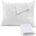 thumbnail image 1 of The Great American Store King Pillow Cases Stripe White - 6 Pack - Envelope Closure - Soft Brushed Microfiber Fabric - Shrinkage and Fade Resistant Pillow Cases King Size 20 X 40 Inches, 1 of 1