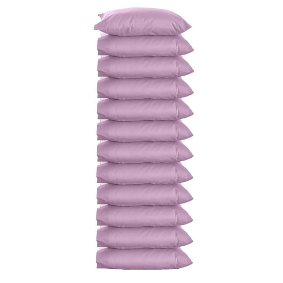 The Great American Store King Size Pillow Cases Solid Lavender 12 Pack Bulk Pillow Cases With Envelop Closure - Soft Brushed Microfiber Fabric - Shrinkage and Fade Resistant Pillow Covers