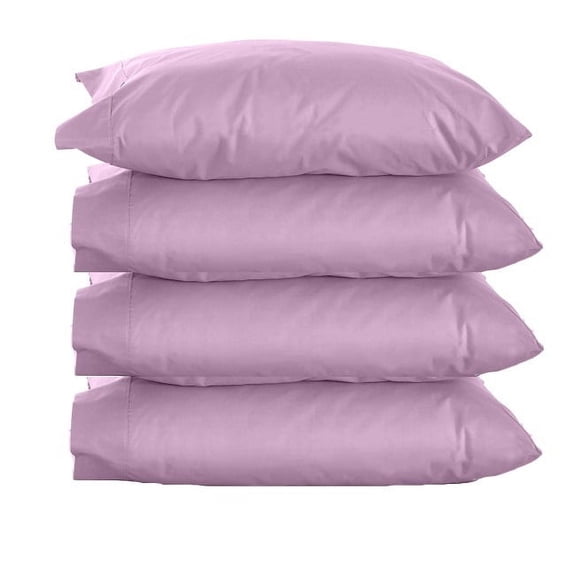The Great American Store King Size Pillow Cases Solid Lavender 4 Pack Bulk Pillow Cases With Envelop Closure - Soft Brushed Microfiber Fabric - Shrinkage and Fade Resistant Pillow Covers